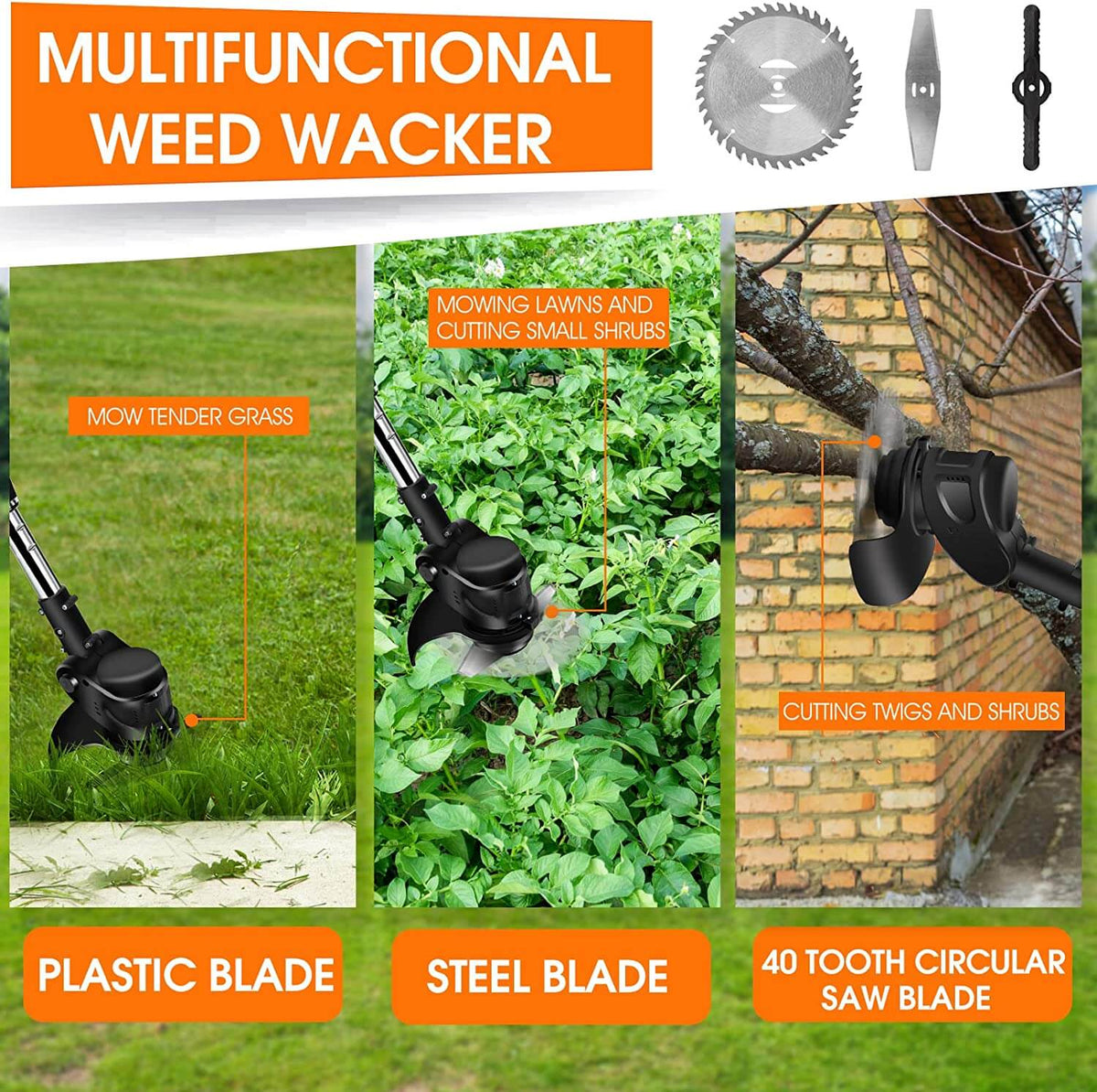 16PCS Replacement Blades for 3 in 1 Grass Trimmer