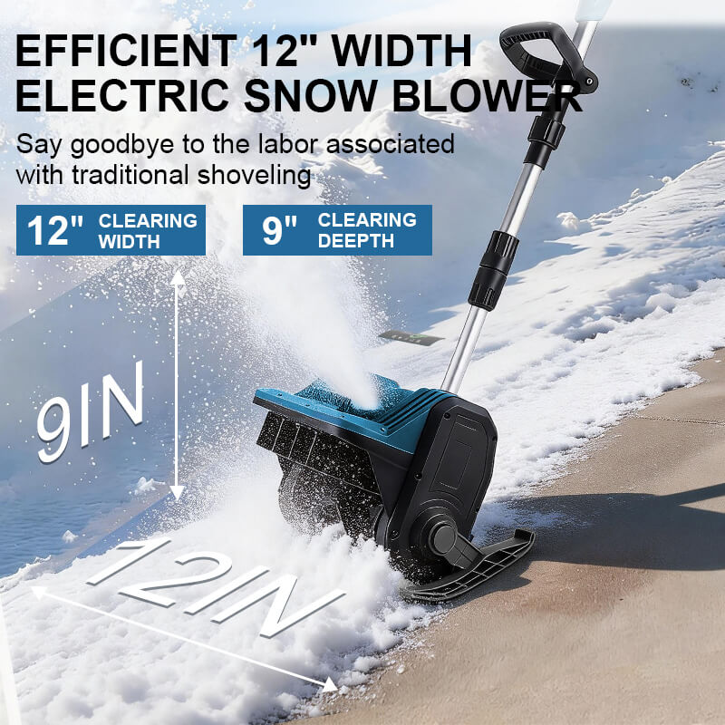 12 inches Cordless Snow Shovel with 2 Batteries
