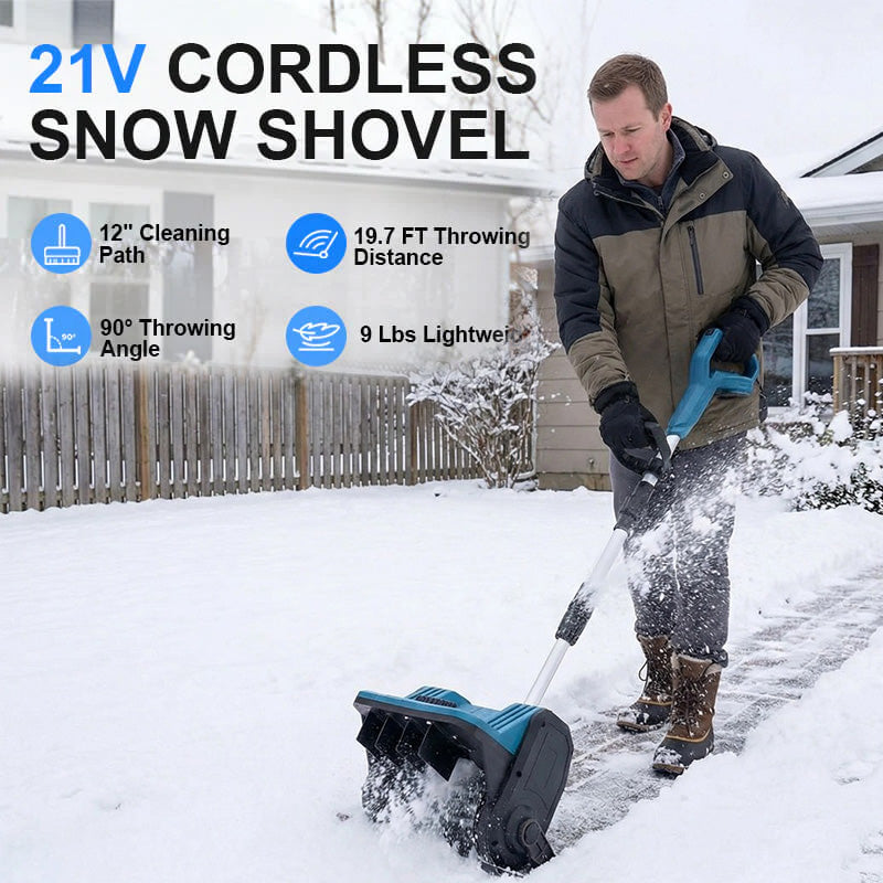 12 inches Cordless Snow Shovel with 2 Batteries