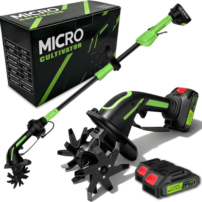 2-IN-1 Cordless Tiller & Cultivator with Extension Pole