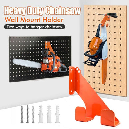 Chainsaw Stand Wall Mount for Garden, Garage, Workshop