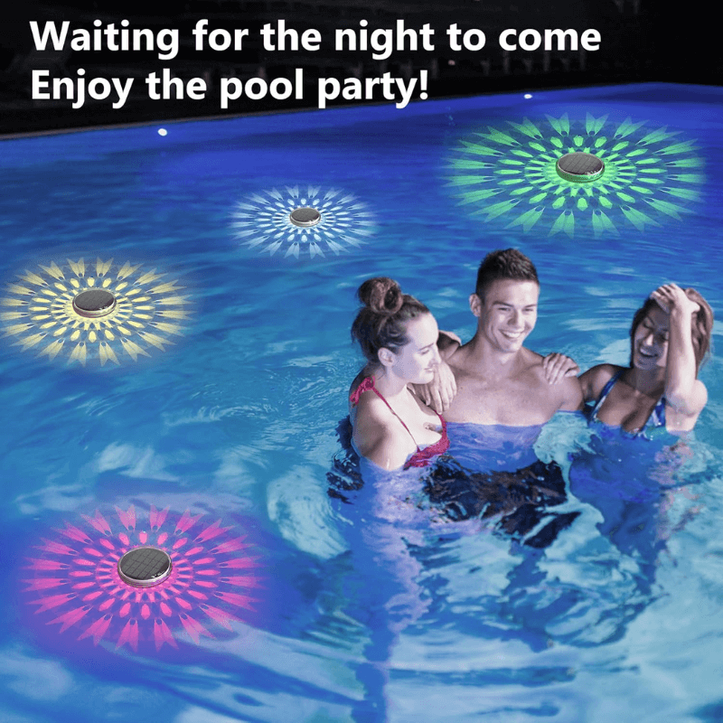 Solar Floating Pool Lights with UV Sterilization (2 Pack)