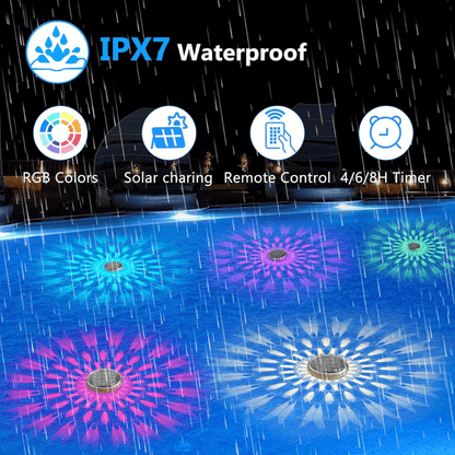 Solar Floating Pool Lights with UV Sterilization (2 Pack)