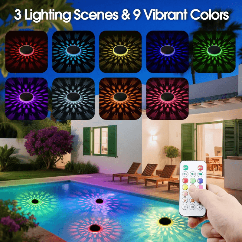 Solar Floating Pool Lights with UV Sterilization (2 Pack)