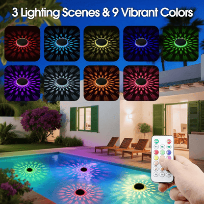 Solar Floating Pool Lights with UV Sterilization (2 Pack)