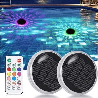 Solar Floating Pool Lights with UV Sterilization (2 Pack)