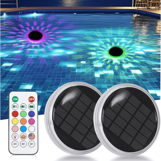 Solar Floating Pool Lights with UV Sterilization (2 Pack)