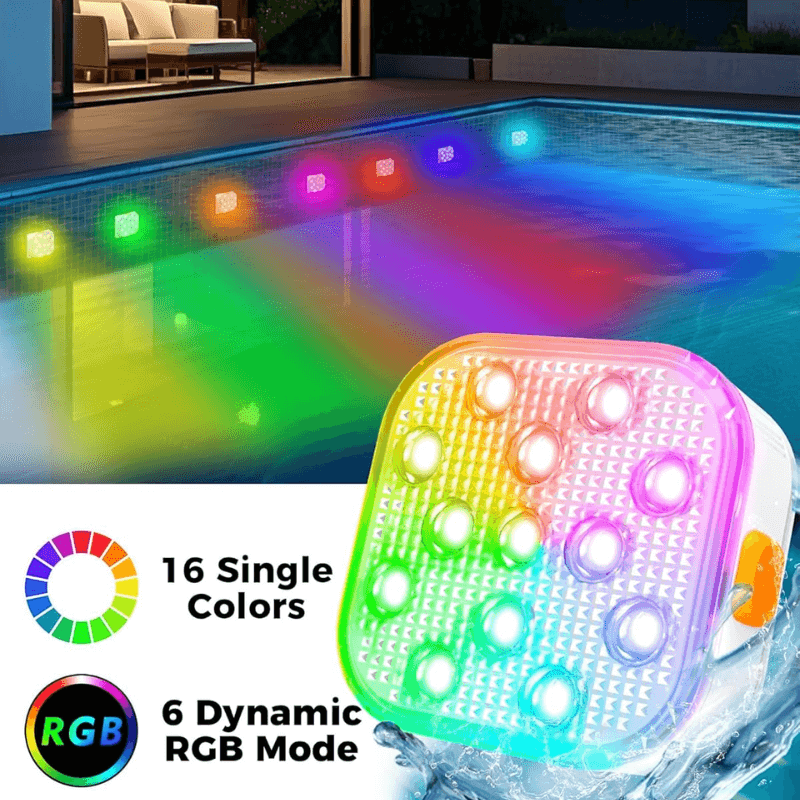 Submersible LED Pool Lights with Remote Control(4 Pack)