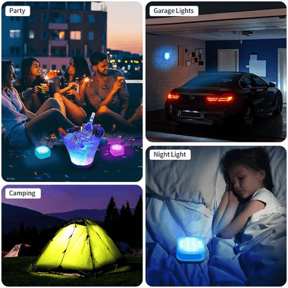 Submersible LED Pool Lights with Remote Control(4 Pack)