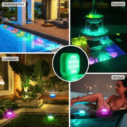 Submersible LED Pool Lights with Remote Control(4 Pack)