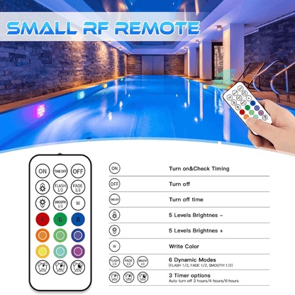 Submersible LED Pool Lights with Remote Control(4 Pack)