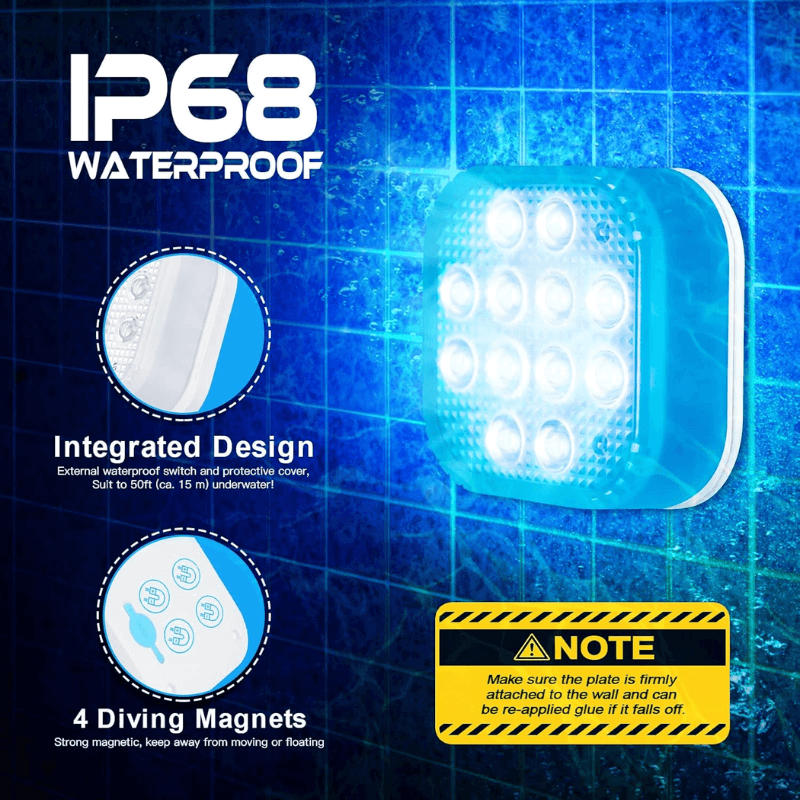 Submersible LED Pool Lights with Remote Control(4 Pack)