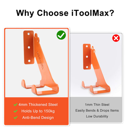 Chainsaw Stand Wall Mount for Garden, Garage, Workshop